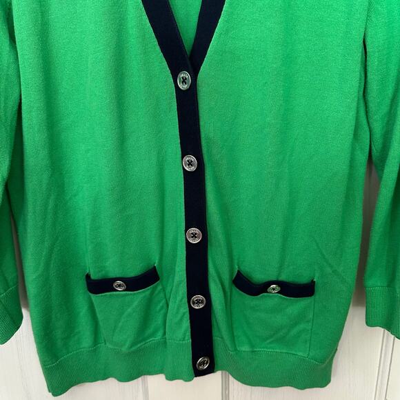 Chaps Ralph Lauren Cardigan Sweater Womens Size XL Green Blue Button Up Nautical - Picture 5 of 7
